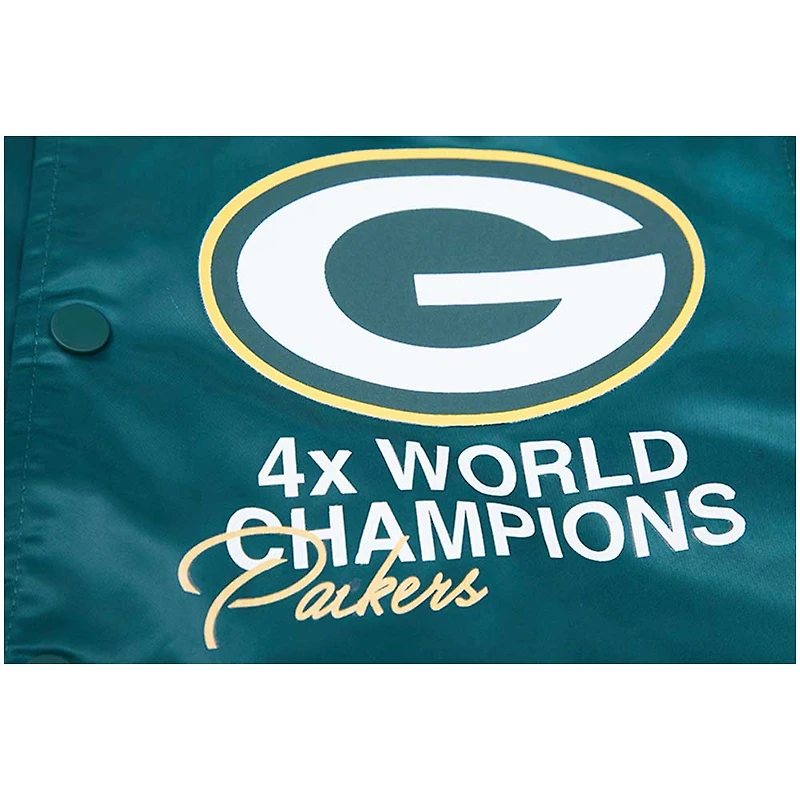 Men's Pro Standard Green Bay Packers Championship Satin Full-Snap Varsity Jacket