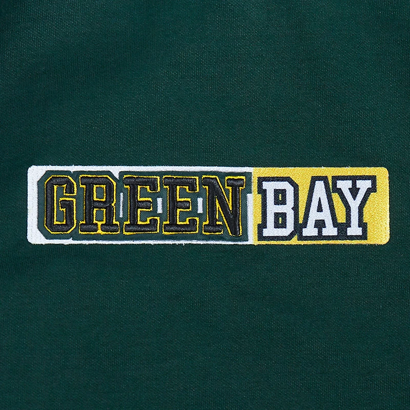 Men's Pro Standard  Green Bay Packers Split Logo Double Knit Full-Zip Hoodie