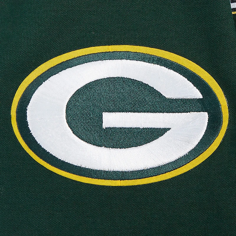 Sweat à capuche zippé en tricot double avec logo fendu Pro Standard Green Bay Packers pour homme