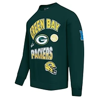Men's Pro Standard Green Bay Packers Turn It Up Drop Shoulder Pullover Sweatshirt