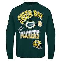 Men's Pro Standard Green Bay Packers Turn It Up Drop Shoulder Pullover Sweatshirt