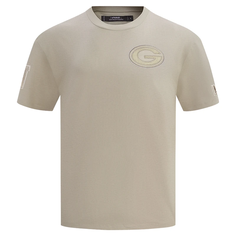 Men's Pro Standard Tan Green Bay Packers Drop Shoulder T-Shirt