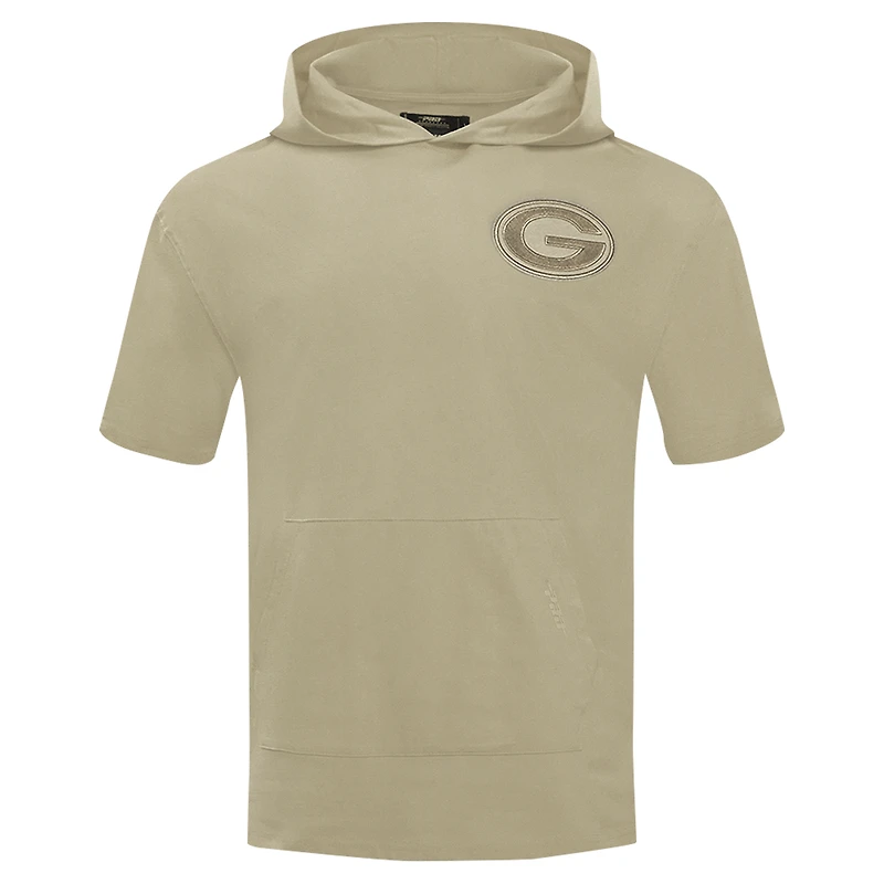 Sweat à capuche manches courtes pour homme Pro Standard Tan Green Bay Packers Neutrals Capsule
