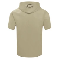 Men's Pro Standard Tan Green Bay Packers Neutrals Capsule Short Sleeve Pullover Hoodie