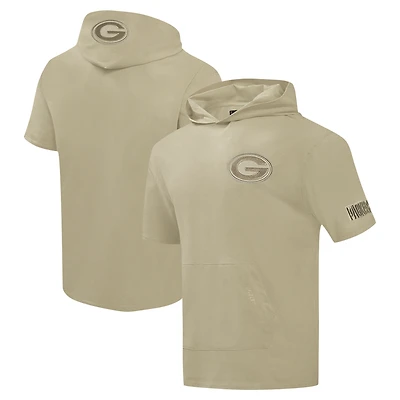 Sweat à capuche manches courtes pour homme Pro Standard Tan Green Bay Packers Neutrals Capsule