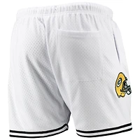 Men's Pro Standard White/Black Green Bay Packers Mesh Shorts