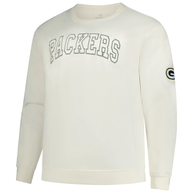 Men's Profile Cream Green Bay Packers Big & Tall Fleece Sweatshirt