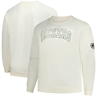 Sweat-shirt polaire grande taille pour homme, couleur crème, des Packers de Green Bay