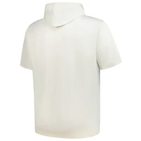 Sweat à capuche manches courtes pour homme avec imprimé et logo des Packers de Green Bay, profil Oatmeal