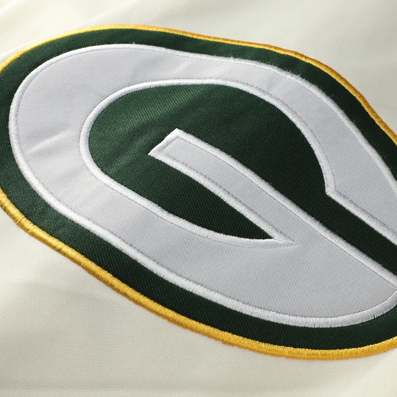Sweat à capuche manches courtes pour homme avec imprimé et logo des Packers de Green Bay, profil Oatmeal
