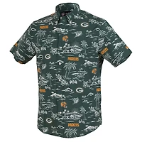 Chemise boutonnée Kekai Performance pour homme, verte, Reyn Spooner, des Green Bay Packers