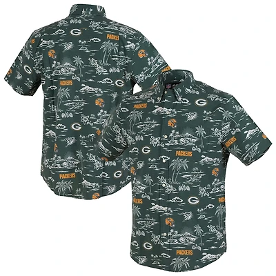 Chemise boutonnée Kekai Performance pour homme, verte, Reyn Spooner, des Green Bay Packers