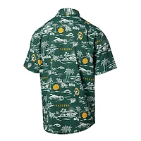 Men's Reyn Spooner Green Bay Packers Throwback Kekai Print Button-Up Shirt