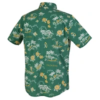 Chemise boutonnée rétro Kekai Performance pour homme, modèle Reyn Spooner Green des Bay Packers