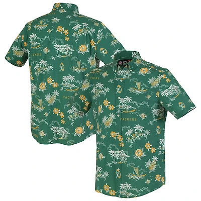 Men's Reyn Spooner Green Bay Packers Throwback Kekai Performance Button-Down Shirt