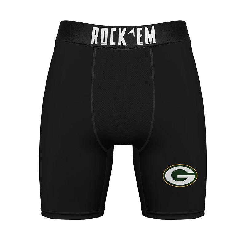 Men's Rock Em Socks Green Bay Packers Primary Crew & Boxer Briefs Combo Pack