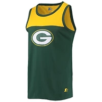 Débardeur tendance avec logo Green Bay Packers pour homme, vert/doré