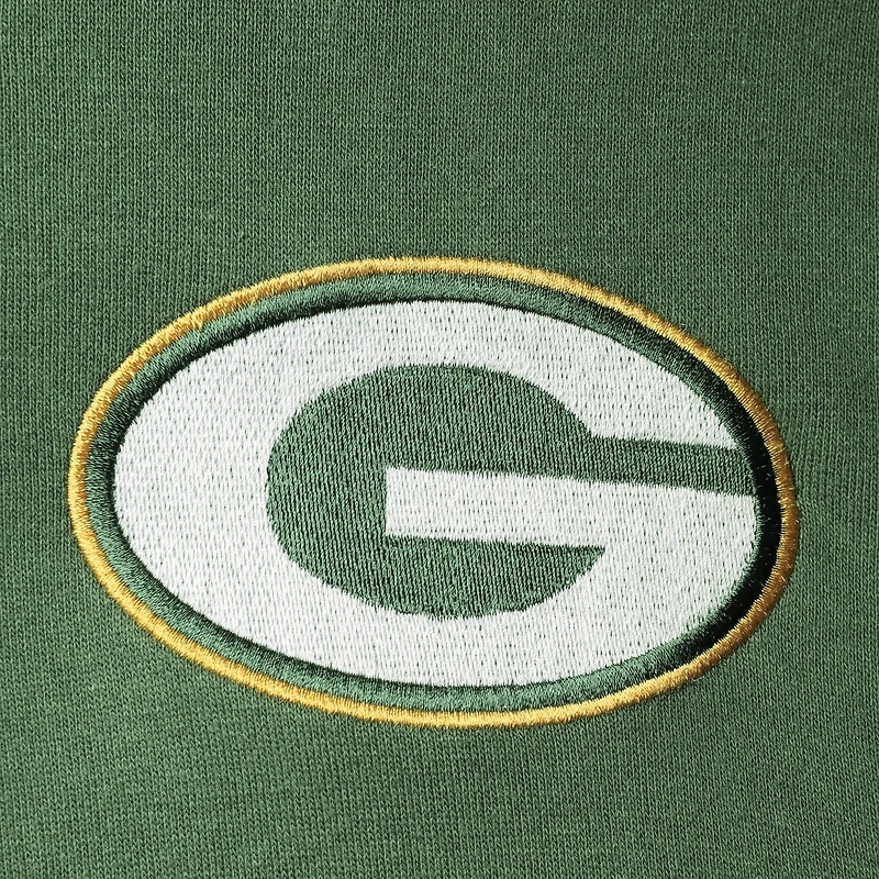 Sweat à capuche avec fermeture éclair et blocs de couleurs pour homme Starter vert/or Green Bay Packers Playoffs