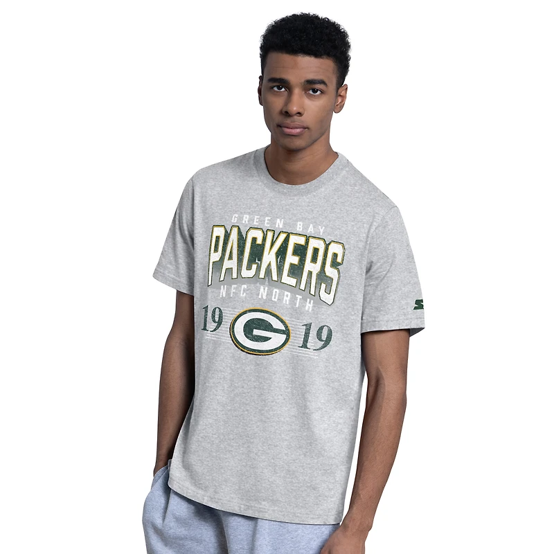 Ensemble de deux t-shirts à logo Green Bay Packers pour homme, vert/gris.