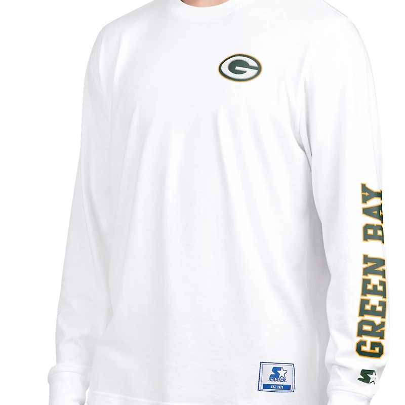 Men's Starter Green/White Green Bay Packers Short Sleeve & Long T-Shirt Combo Pack