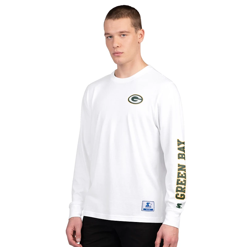 Men's Starter Green/White Green Bay Packers Short Sleeve & Long T-Shirt Combo Pack