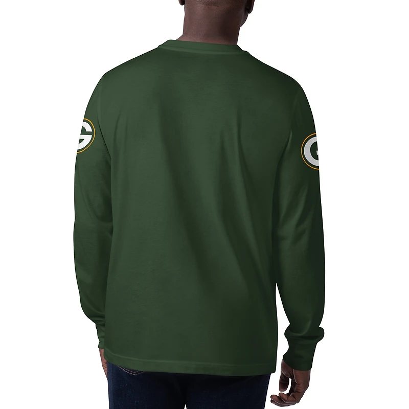 Men's Starter Green Bay Packers Clutch Hit Long Sleeve T-Shirt