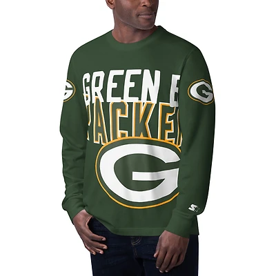 T-shirt à manches longues Starter Green Bay Packers Clutch Hit pour homme