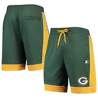 Short Starter vert pour homme, modèle préféré des fans Green Bay Packers