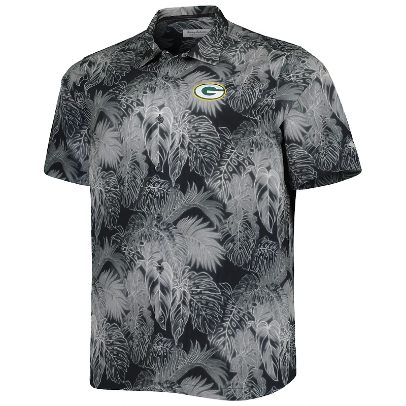 Chemise boutonnée Tommy Bahama pour homme Green Bay Packers Big & Tall Coast Luminescent Fronds Camp IslandZone