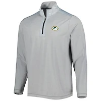 Men's Tommy Bahama Gray Green Bay Packers On Deck IslandZone Half-Zip Jacket