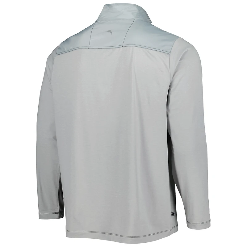 Tommy Bahama Grey Green Bay Packers On Deck IslandZone Veste à demi-fermeture éclair pour homme