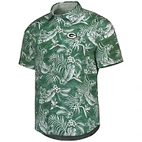 Men's Tommy Bahama Green Bay Packers Aqua Lush Full-Button Shirt
