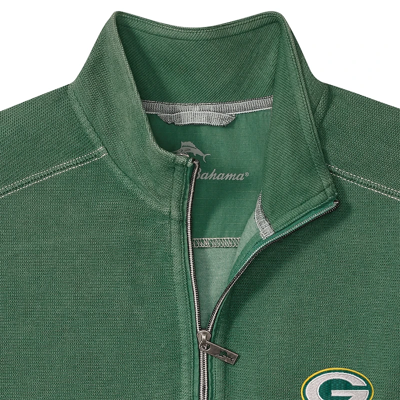 Men's Tommy Bahama Green Bay Packers Sport Tobago Half-Zip Pullover