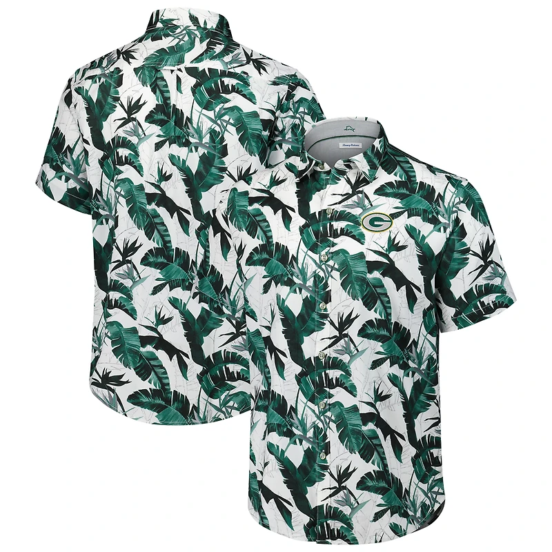 Men's Tommy Bahama Green Bay Packers Sunnyvale Blooms Camp Button-Up Shirt