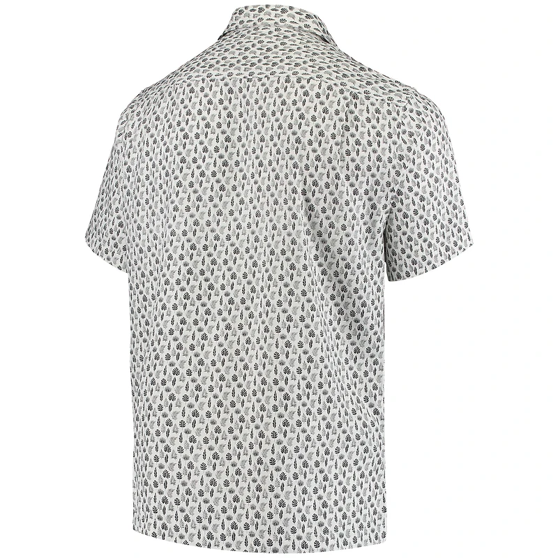 Men's Tommy Bahama White Green Bay Packers Baja Mar Throwback Woven Button-Up Shirt