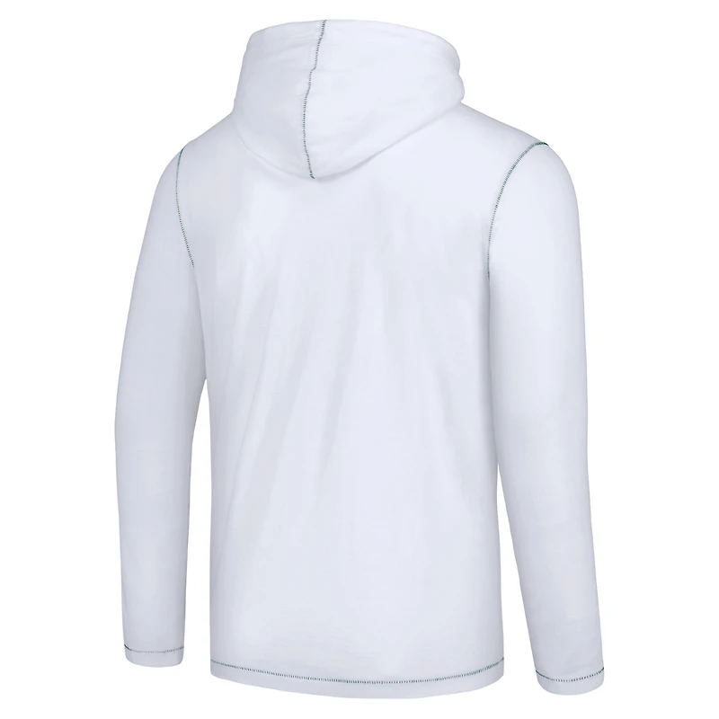 Men's Tommy Bahama White Green Bay Packers Graffiti Touchdown Pullover Hoodie
