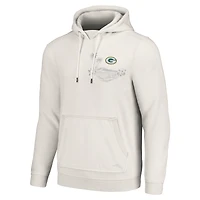 Men's Tommy Bahama White Green Bay Packers Home Game Pullover Hoodie