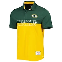 Polo à blocs de couleurs Tommy Hilfiger pour hommes Green Bay Packers or/vert