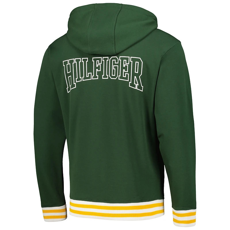 Sweat à capuche quart de zip Tommy Hilfiger Green Bay Packers Aaron pour hommes