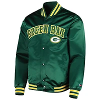 Tommy Hilfiger Vert Green Bay Packers Elliot Varsity Full-Snap Jacket Homme