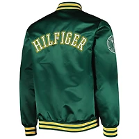 Tommy Hilfiger Vert Green Bay Packers Elliot Varsity Full-Snap Jacket Homme
