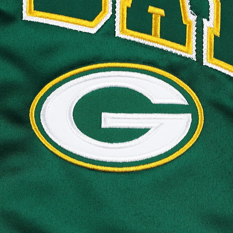 Tommy Hilfiger Vert Green Bay Packers Elliot Varsity Full-Snap Jacket Homme