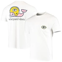 Men's Vineyard Vines White Green Bay Packers Big & Tall Helmet T-Shirt