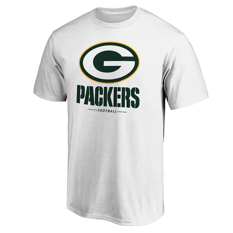 Men's White Green Bay Packers Team Lockup T-Shirt