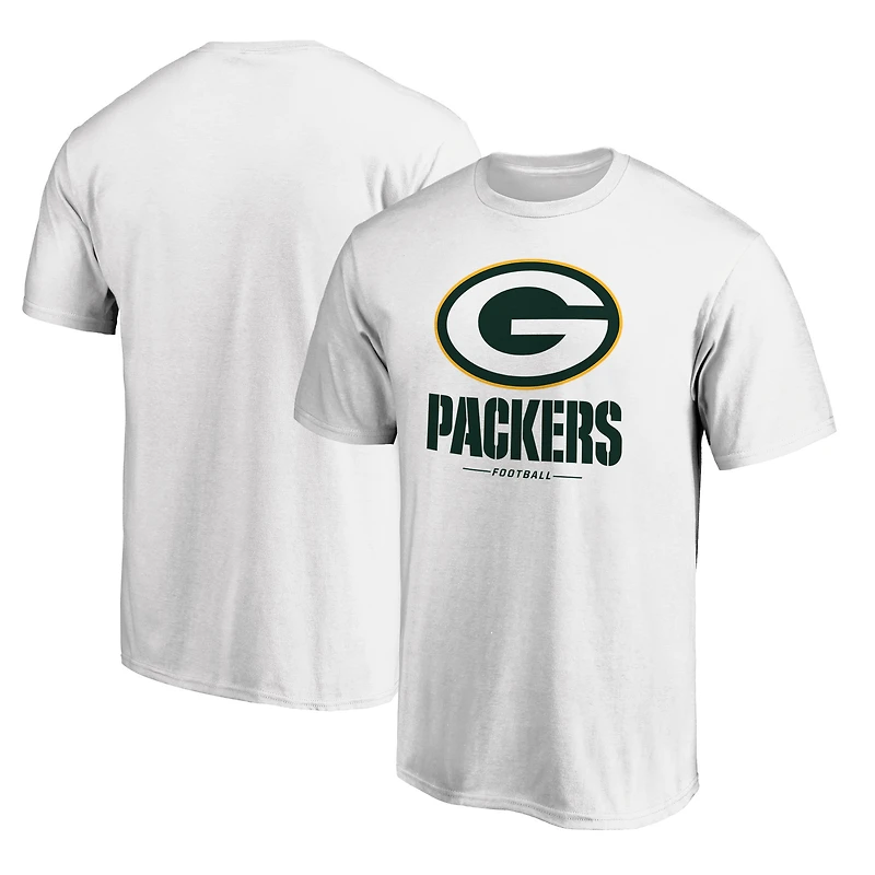 Men's White Green Bay Packers Team Lockup T-Shirt