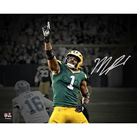 Micah Parsons, des Packers de Green Bay, a dédicacé sa première photo de sac des Packers (16 x 20 pouces)