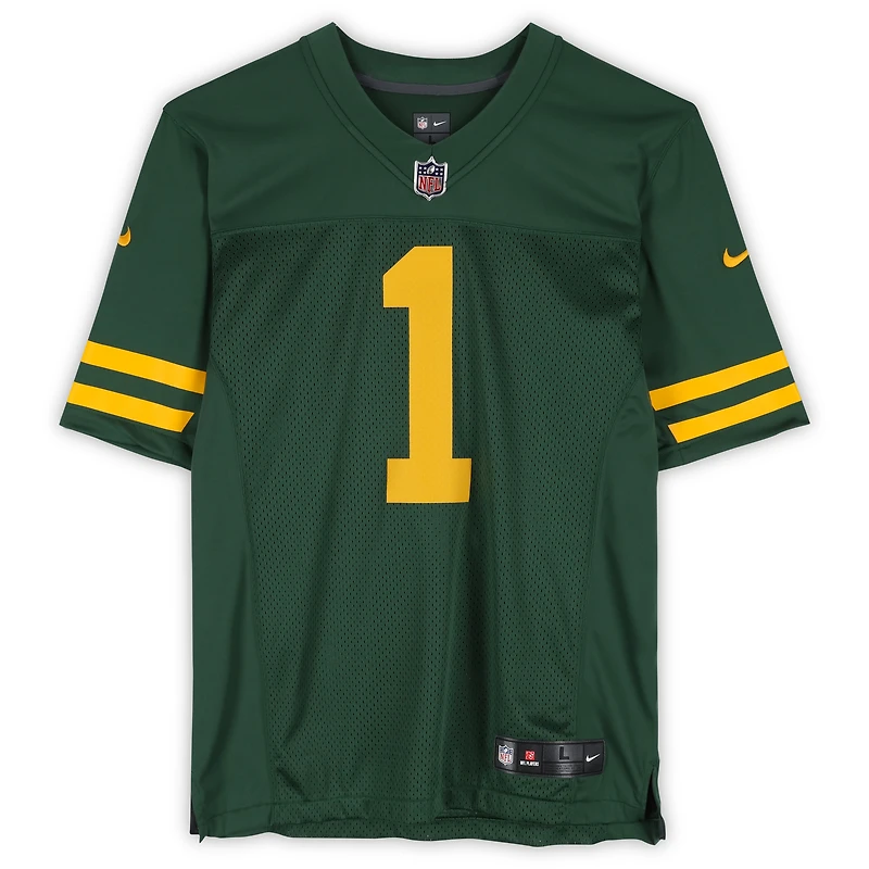 Maillot alternatif Nike vert 2021 en édition limitée et autographié par Micah Parsons des Green Bay Packers