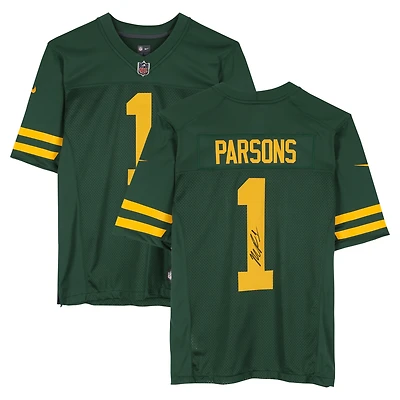 Micah Parsons Green Bay Packers Autographed Green Nike 2021 Alternate Limited Jersey  