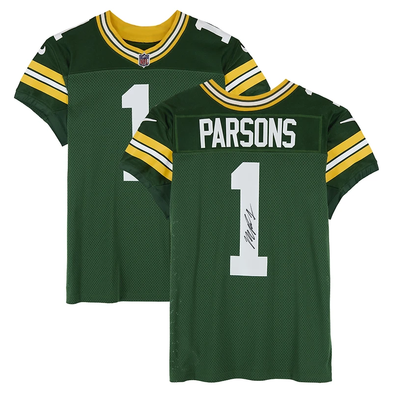 Micah Parsons Green Bay Packers Autographed Green Nike Elite Jersey 