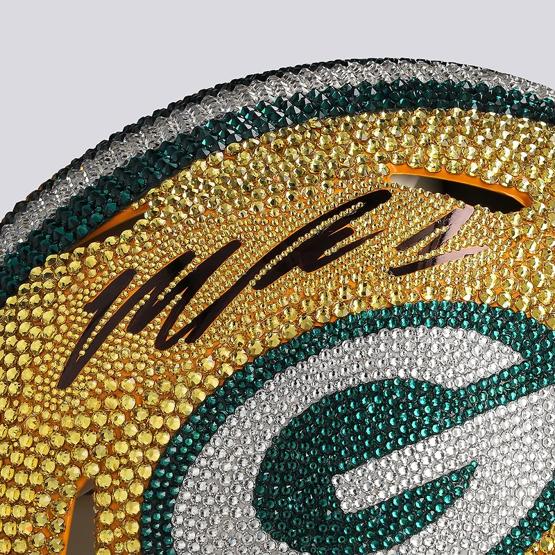 Micah Parsons Green Bay Packers Autographed Swarovski Crystal Riddell Speed Authentic Helmet - Art by Rock On Sports